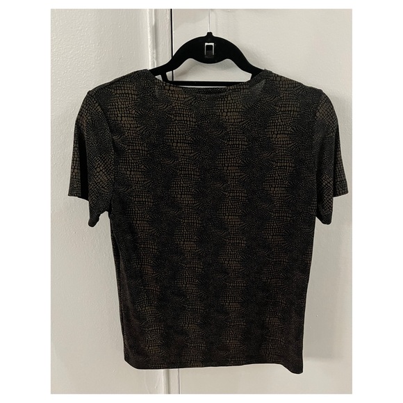 Jessica Stevens Animal Print Tee Size Small/Medium - Picture 4 of 5